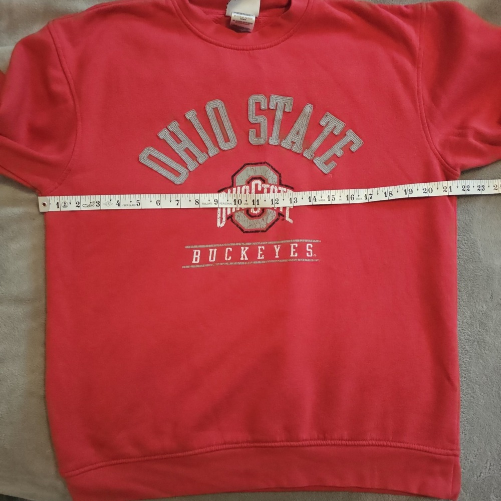 Champion Ohio State Buckeyes Reverse Weave Crewneck Sweatshirt Red M Americana - Picture 6 of 7
